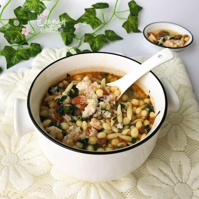 孩子光盘的秘诀:虾丸珍珠面!