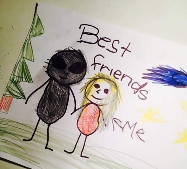 小孩的诡异画作, 你见过吗?