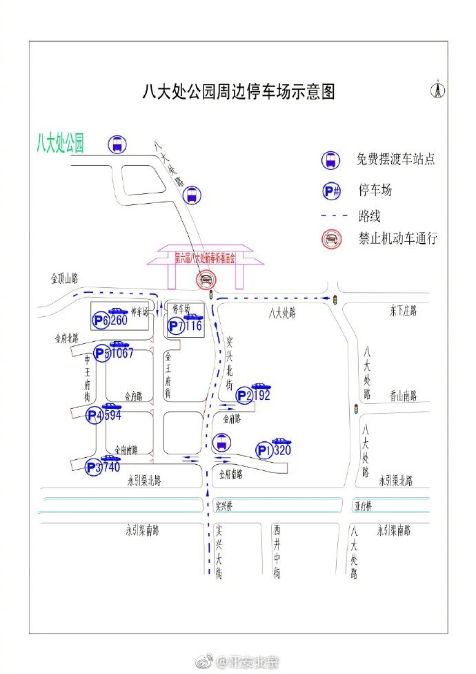 北京八大处公园路线图图片