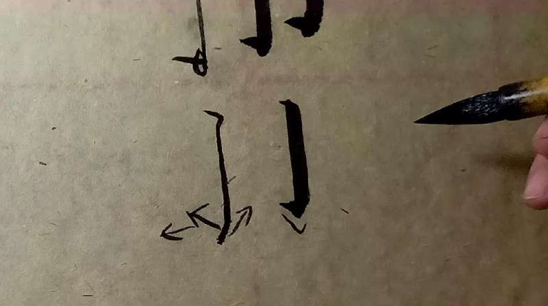 不传之秘，竖钩的笔法有两种，都是一笔完成，楷行草都适用,文化,艺术,好看视频