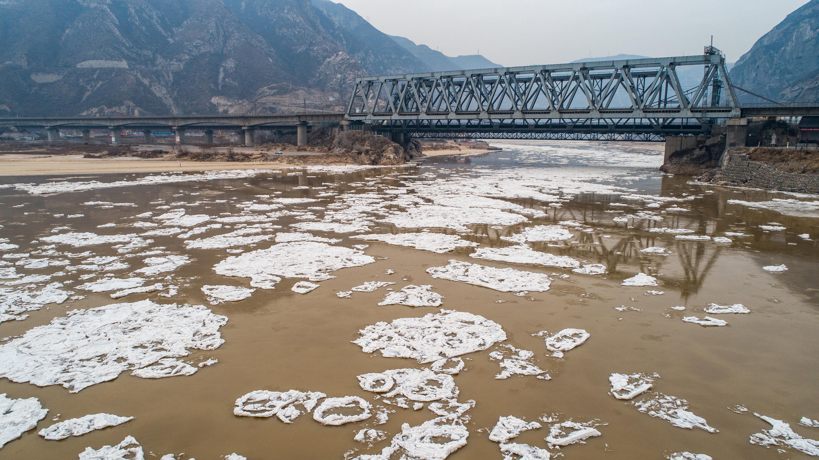 黄河凌汛的河段图片