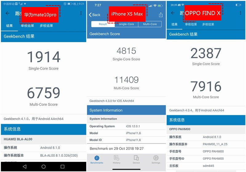 上边的两张剖析图可以看到iphone xs max参数简直一骑绝尘,实力吊打