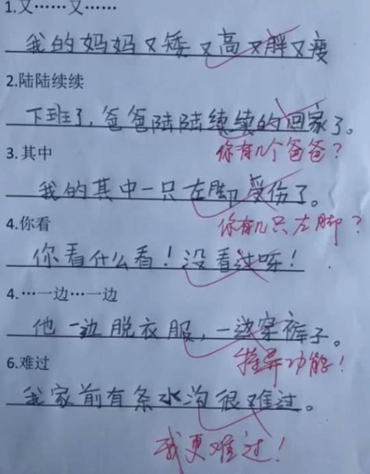 奇葩小学生作文,用"你看造句,你看什么看,没看过啊?