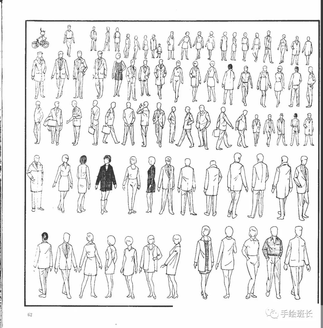 手绘分享|建筑手绘中人物,汽车,船舶,飞机的表现