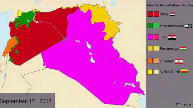 [图]2分钟看完叙利亚内战八年来每一天的变化！