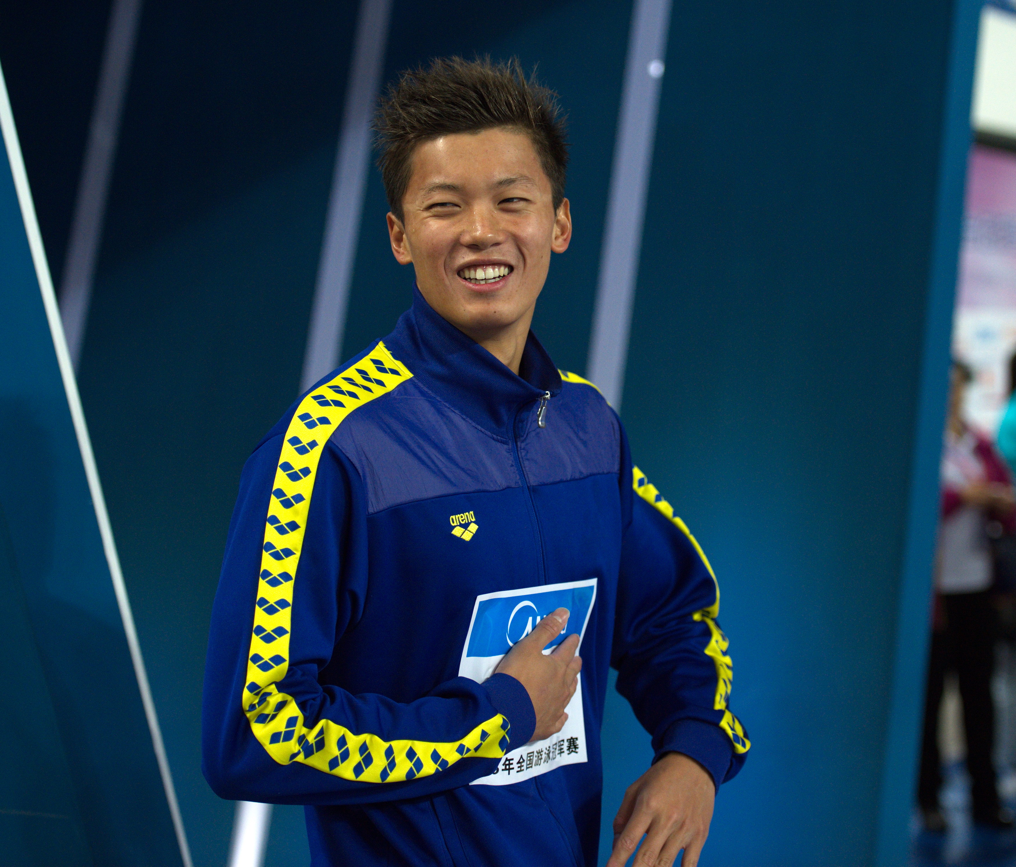 游泳——全国冠军赛:汪顺夺得男子200米个人混合泳冠军(1)