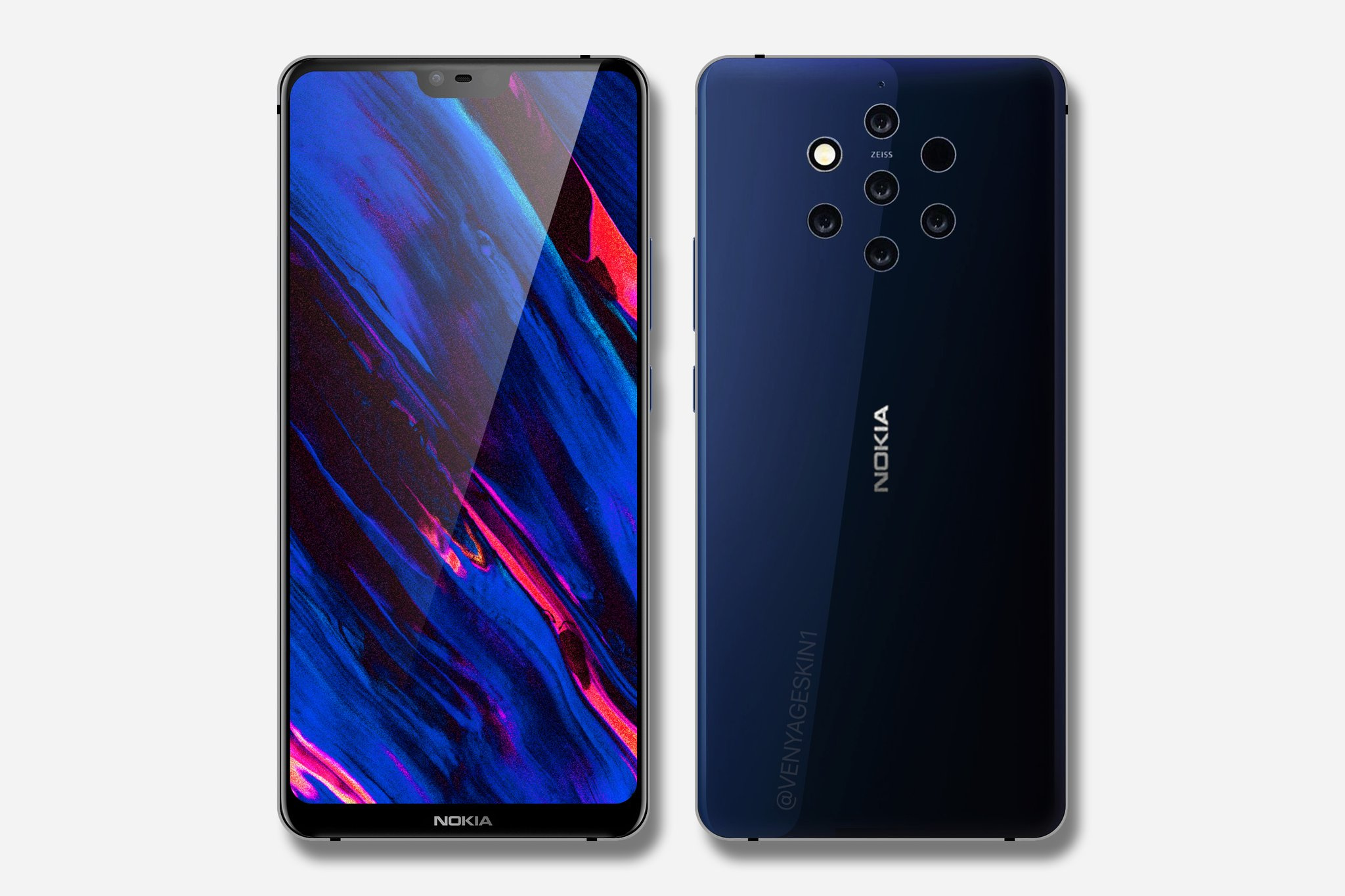 5摄像头手机nokia 9将在明年发布,与light一同研发