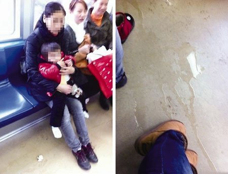 宝宝公交车上忍不住拉粑粑,两位妈妈的不同做法体现个人修养