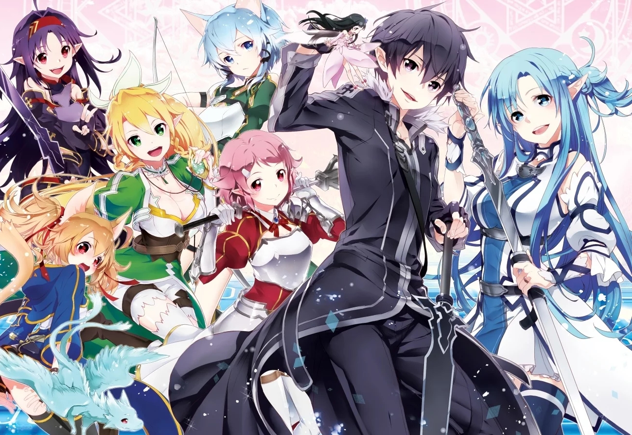 二次元向角色原画,刀剑神域