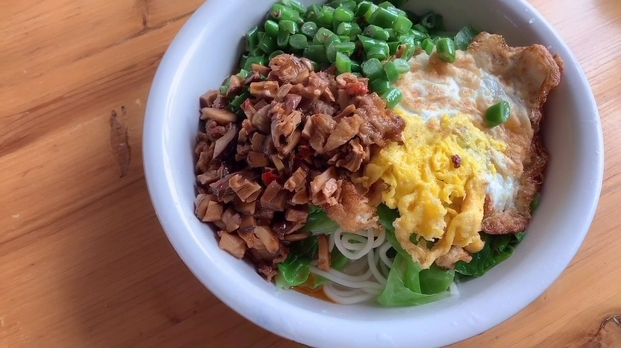 家庭做法香菇肉末面
