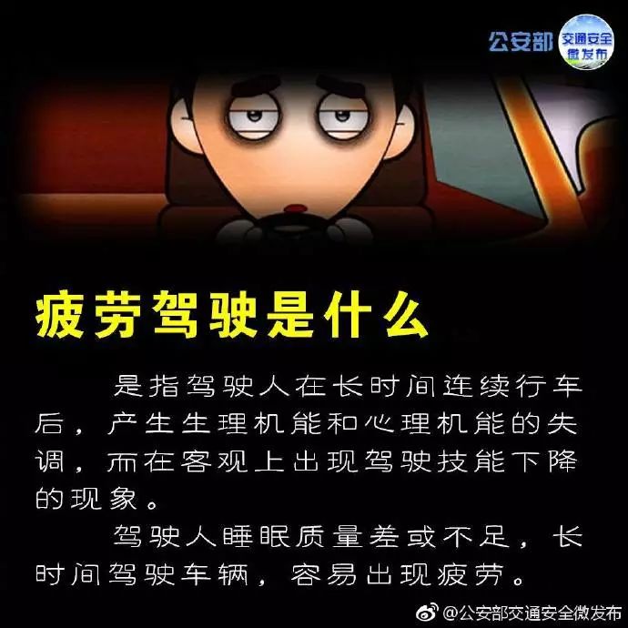 「涨知识」拒绝疲劳驾驶!返程回家也不能疲劳驾驶哦!