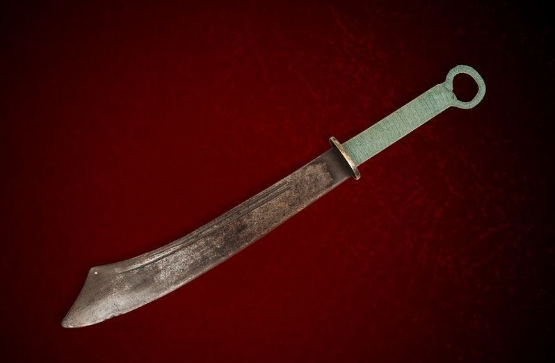 周希汉将军用过的大刀.