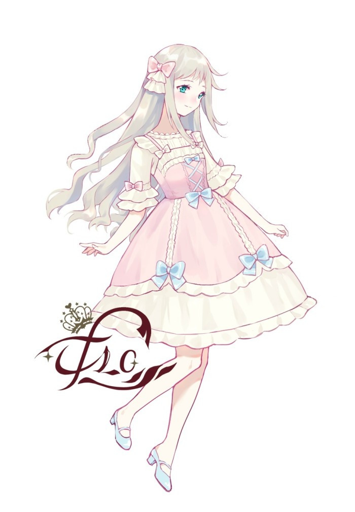 人物绘画"洛丽塔田园风"可爱美丽的女孩子,超漂亮的小裙子