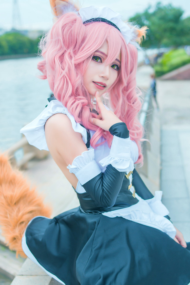 萌萌的女仆玉藻前cos,网友:真是太可爱了