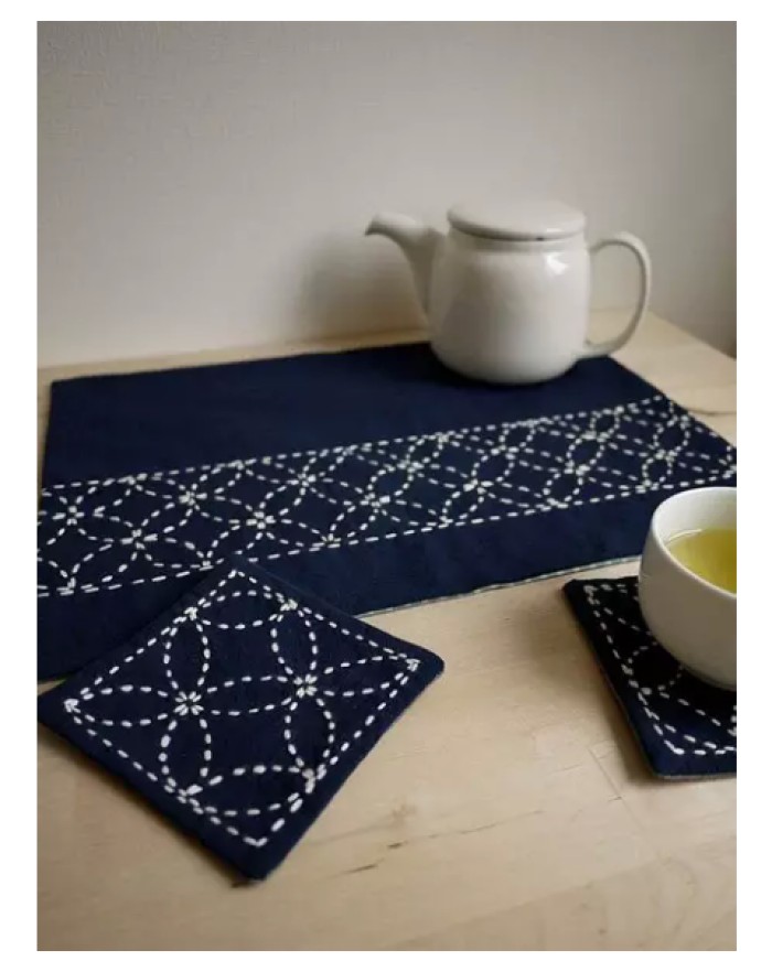 刺子绣1:简单的直针绣,可变出千百种刺子绣,适合新手收藏练习