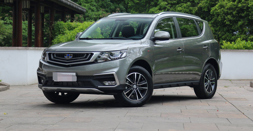 吉利远景suv汽车车型设计简洁,符合年轻人审美观,车头时尚霸气