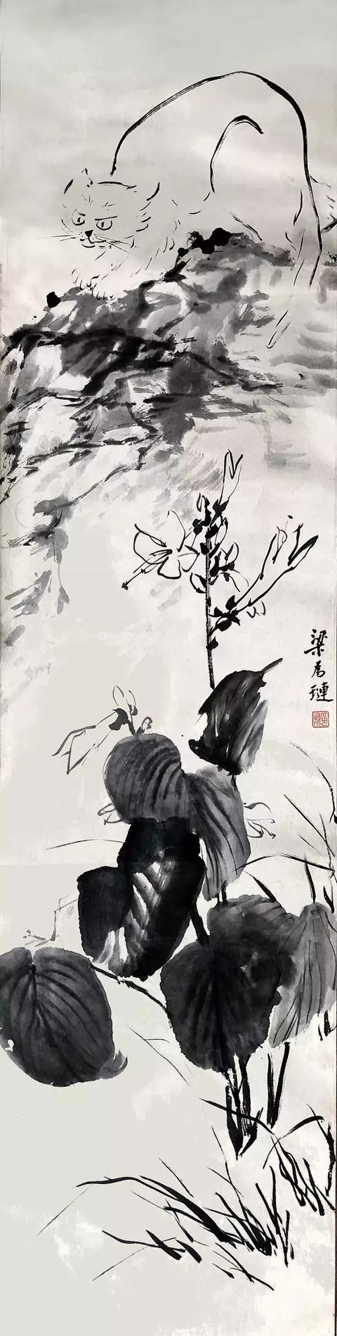快看!在书画作品中对"猫鱼之恋"的另一种解读