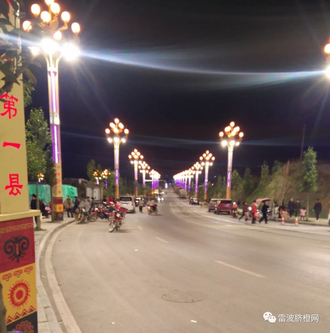 雷波脐橙大道夜景