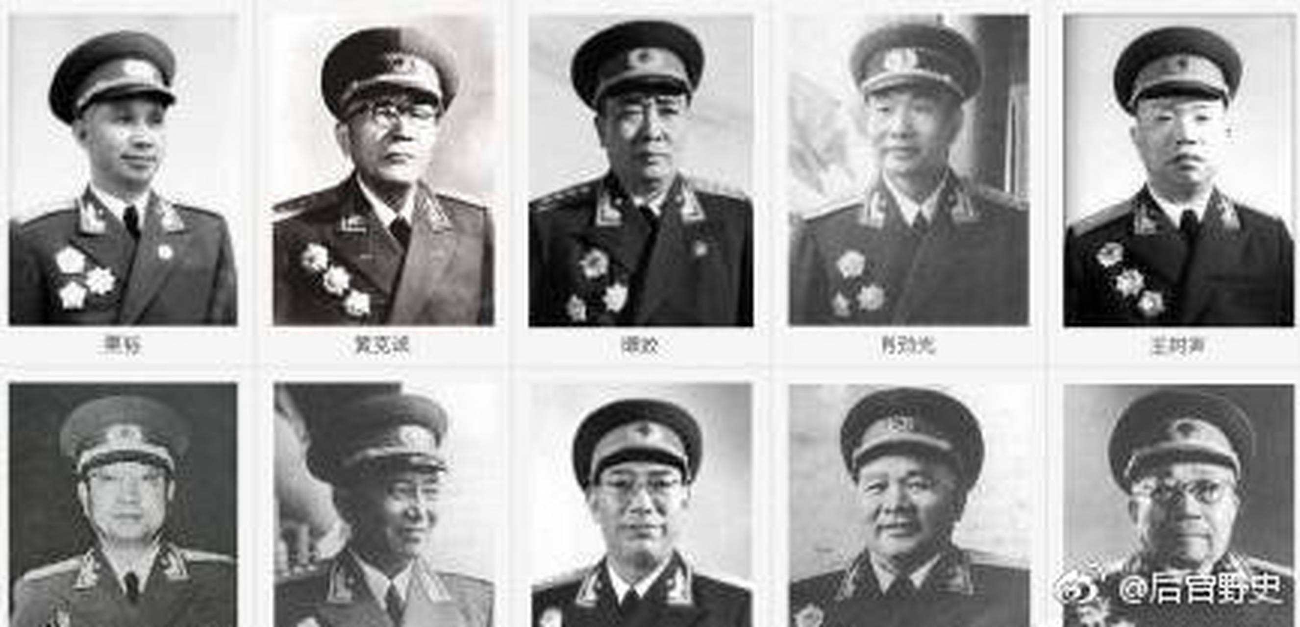 中国十大将军排名(中国十大将军排名顺序表)