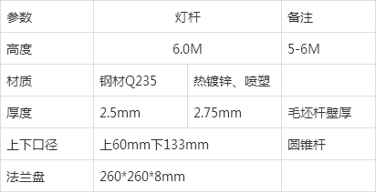 6米太阳能路灯灯杆到底用哪种规格好?我来告诉大家