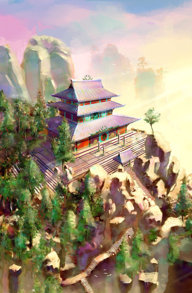 游戏古建筑原画选
