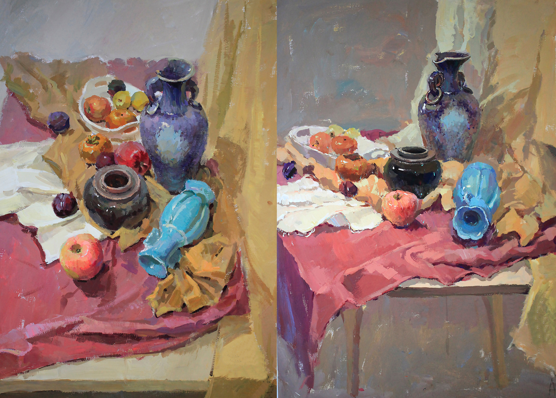 如何画好一张色彩静物考卷?这是美术生面临的问题之一