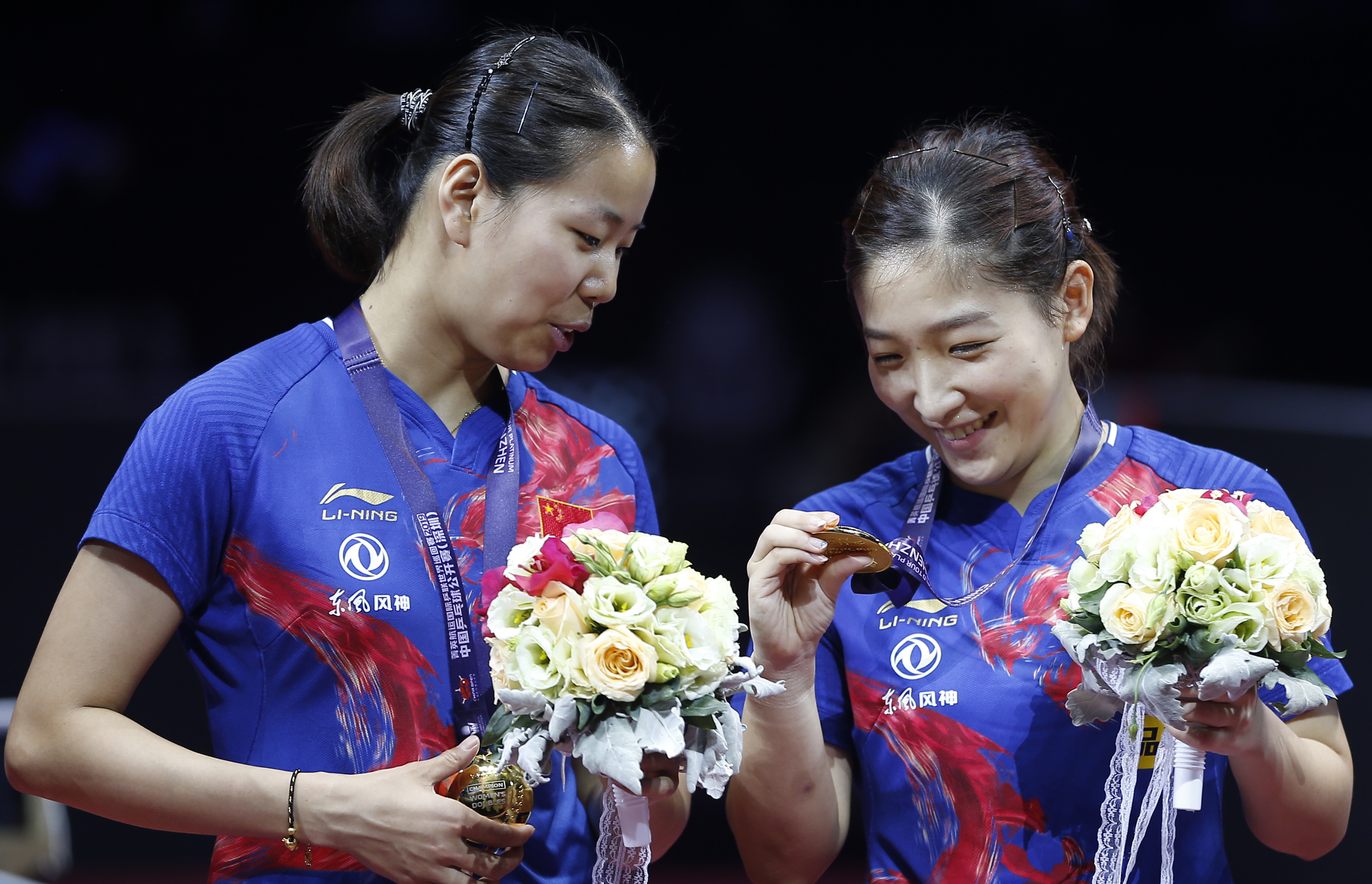 乒乓球——中国公开赛:刘诗雯/顾玉婷女双夺冠