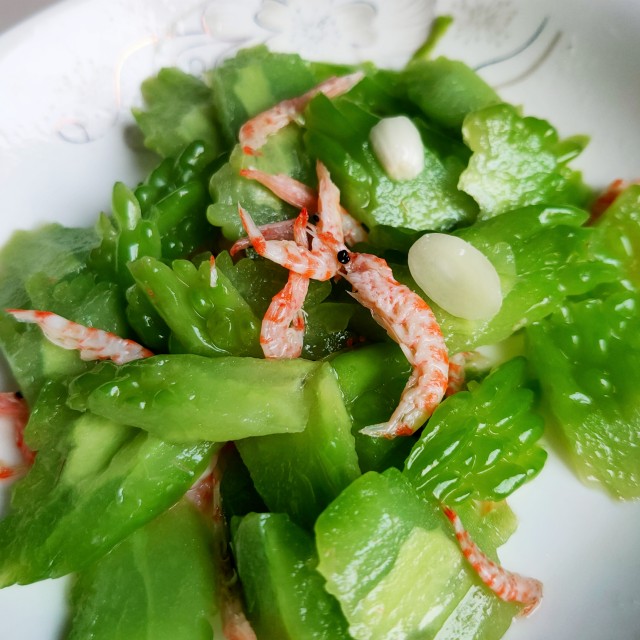 海米拌苦瓜,告诉你苦瓜不苦的小妙招