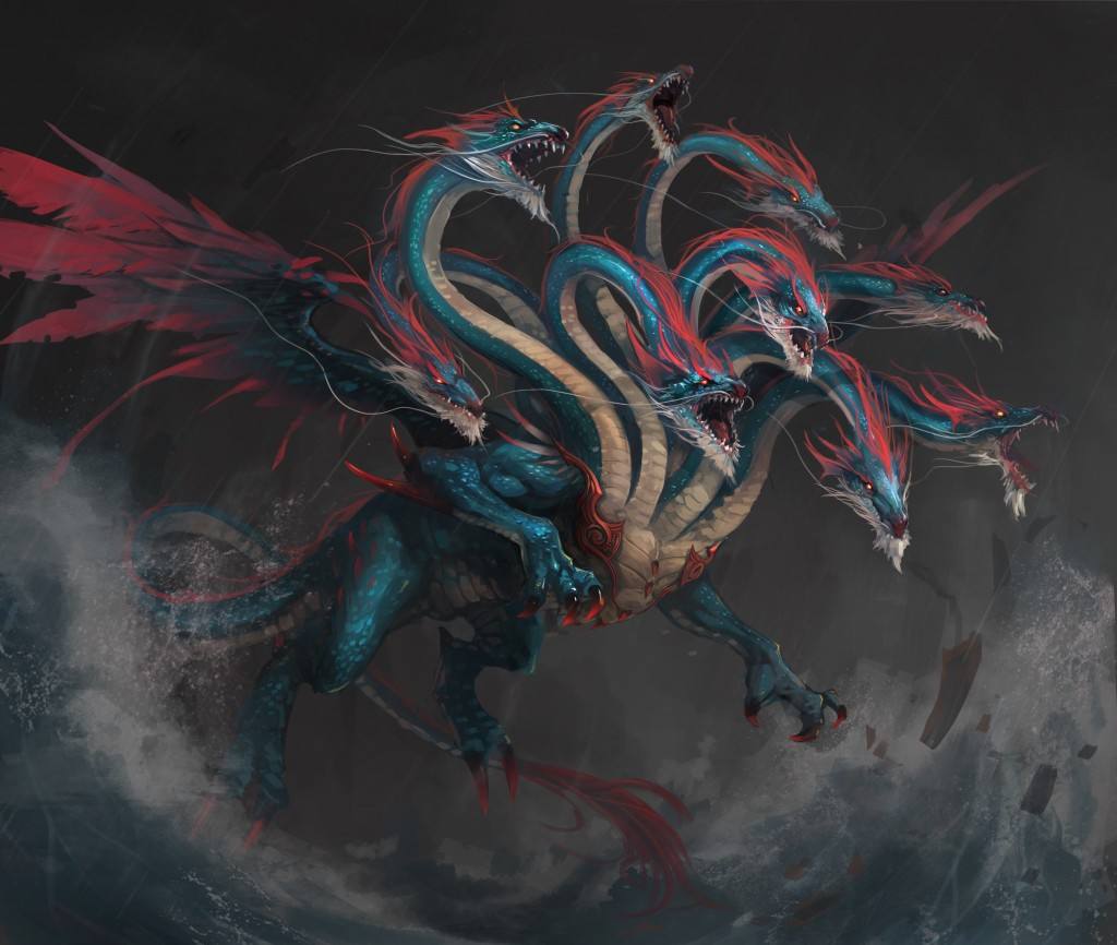 上古时期的六种九头魔兽,威慑百灵,它们是兽群中的最强大脑