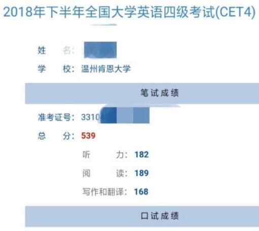 四级分数线图片