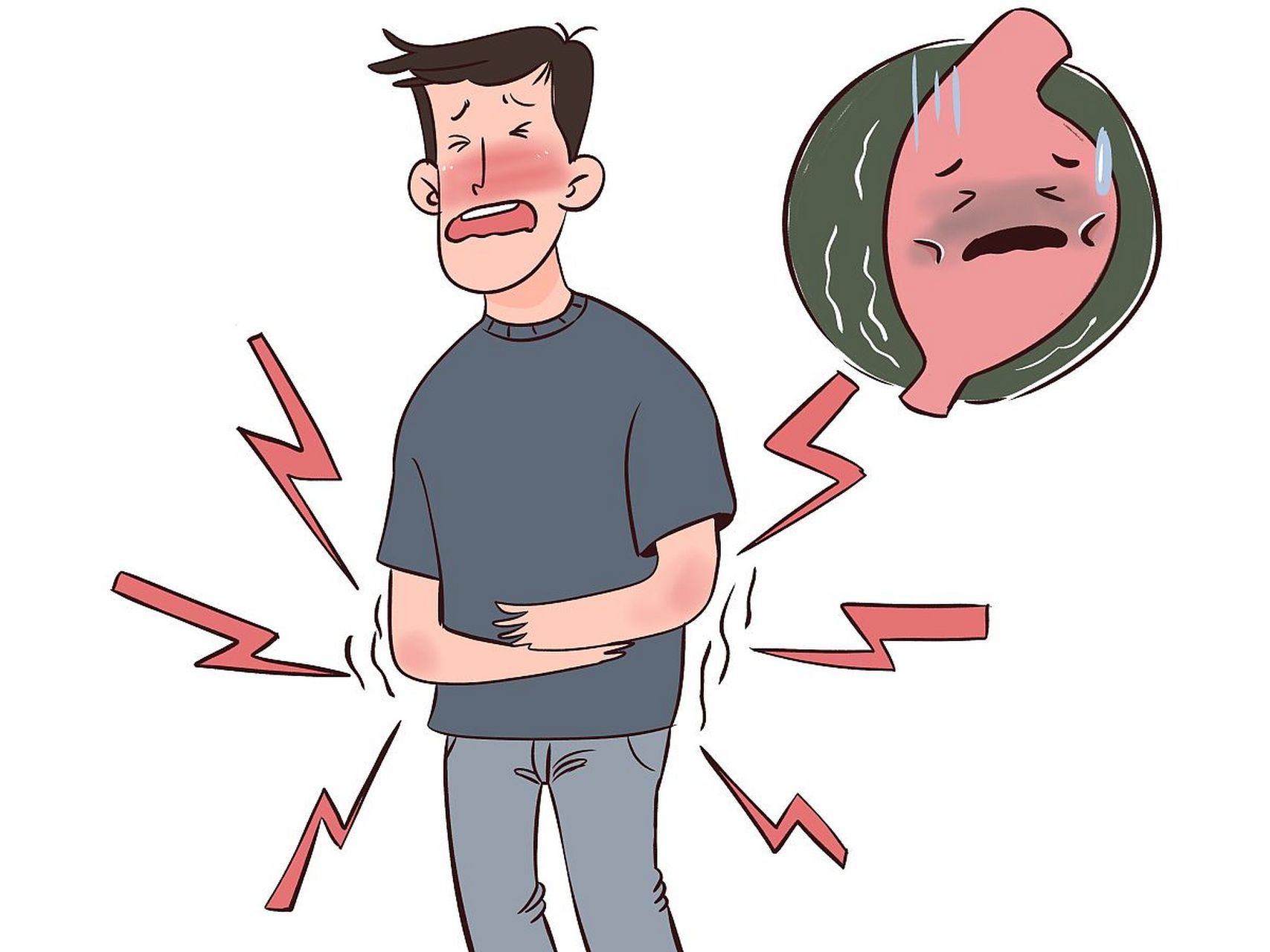 男子吃饭被骨头噎到,胸口痛,吃饭噎食千万不要喝醋或者吃馒头,以免