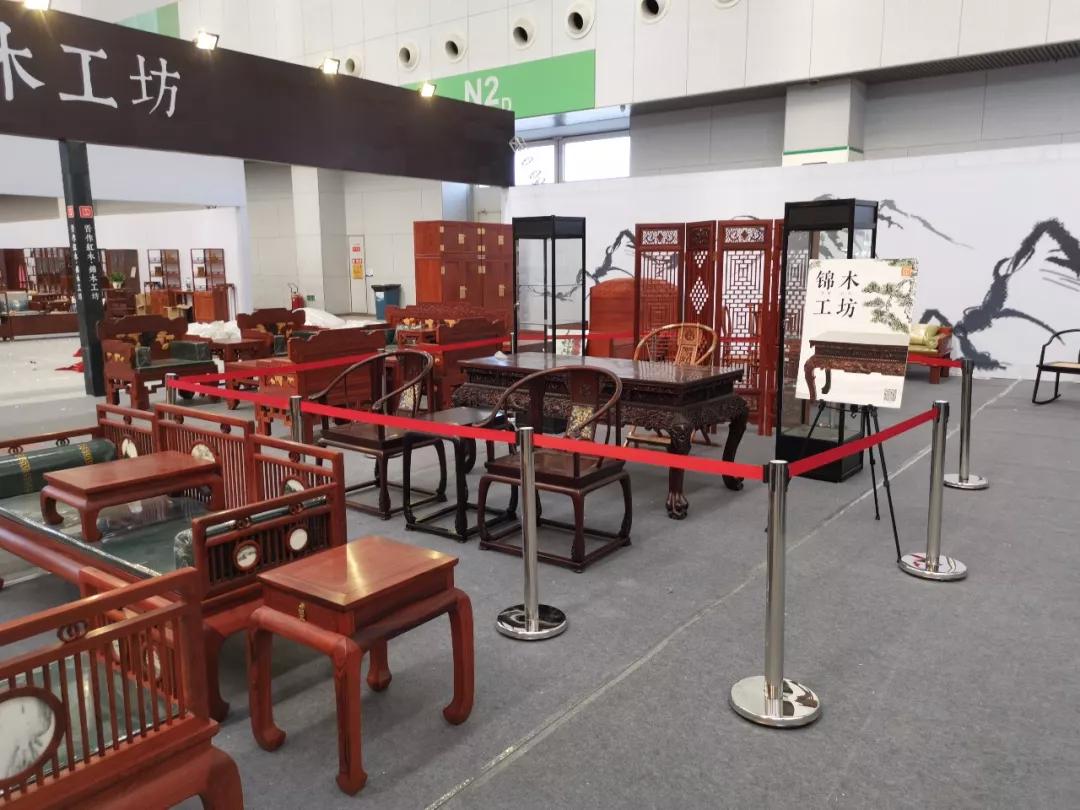 中国国际实木家具展览会盛大开幕,晋作红木家具尽在锦木工坊展厅