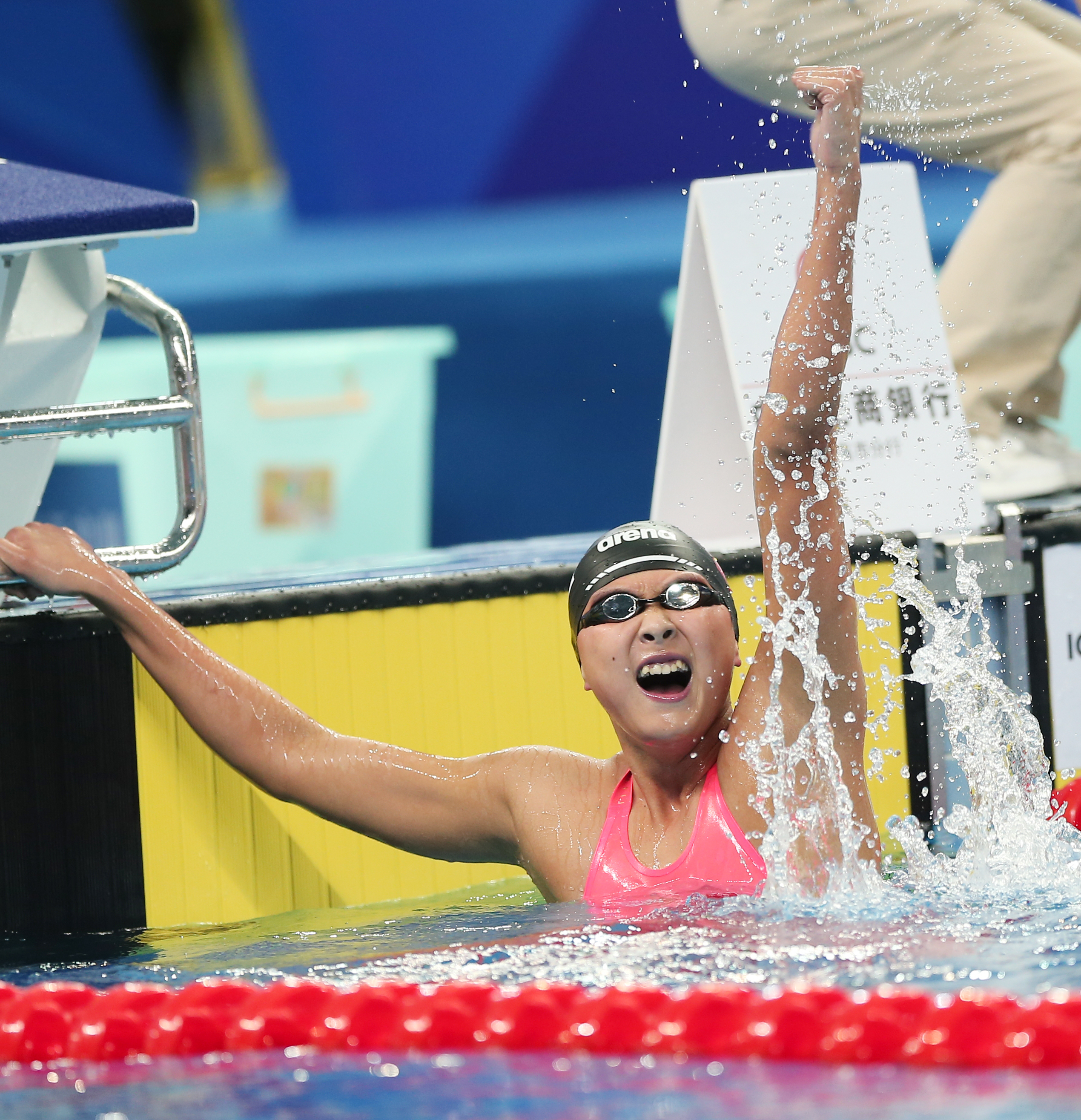 游泳——全国冠军赛:王简嘉禾800米自由泳创亚洲新纪录(1)