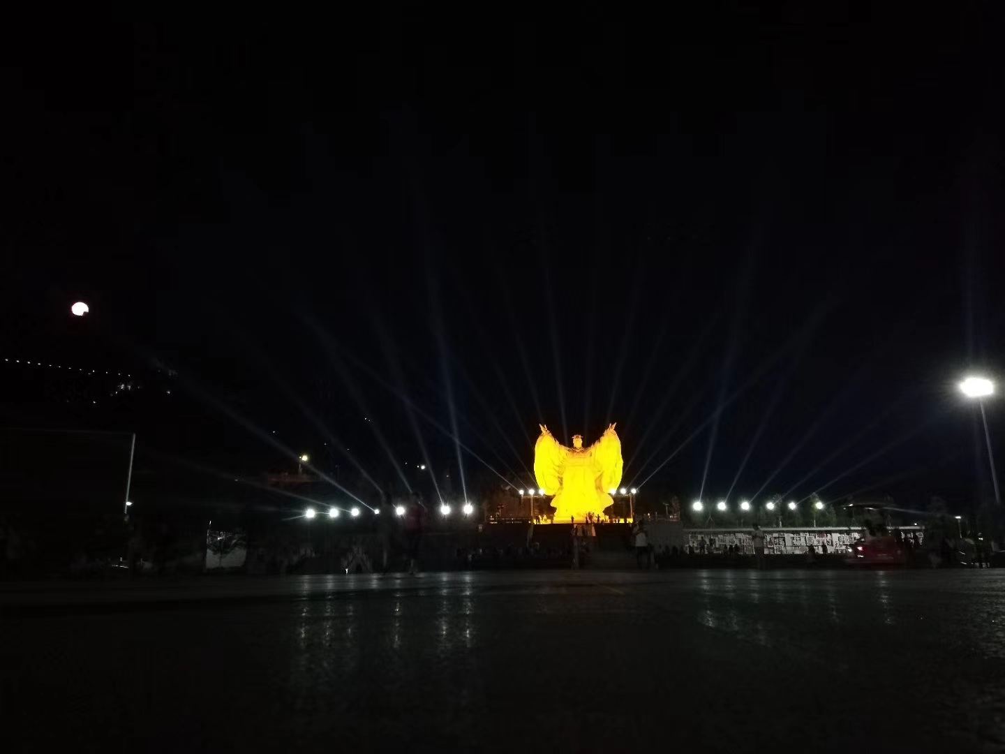 陕西汉中,美丽的汉山之夜