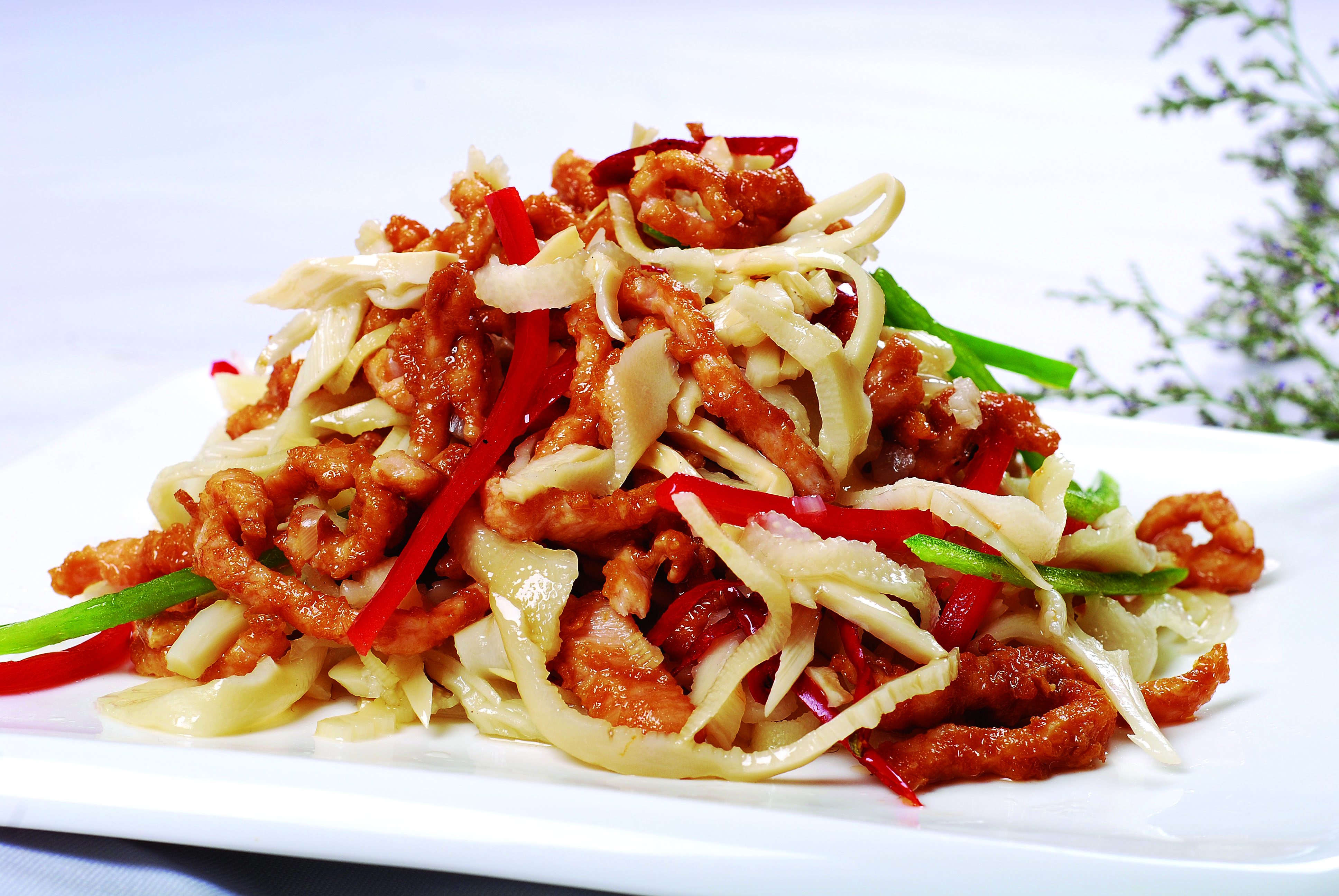 每日推荐六道美味佳肴:六道别有风味的美食,冬笋肉丝