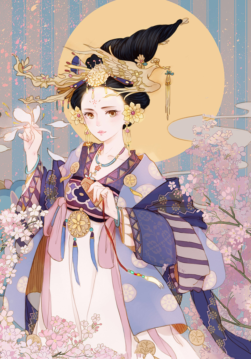 古风手绘绝世佳人美女子壁纸,想太多,会导致更多问题!