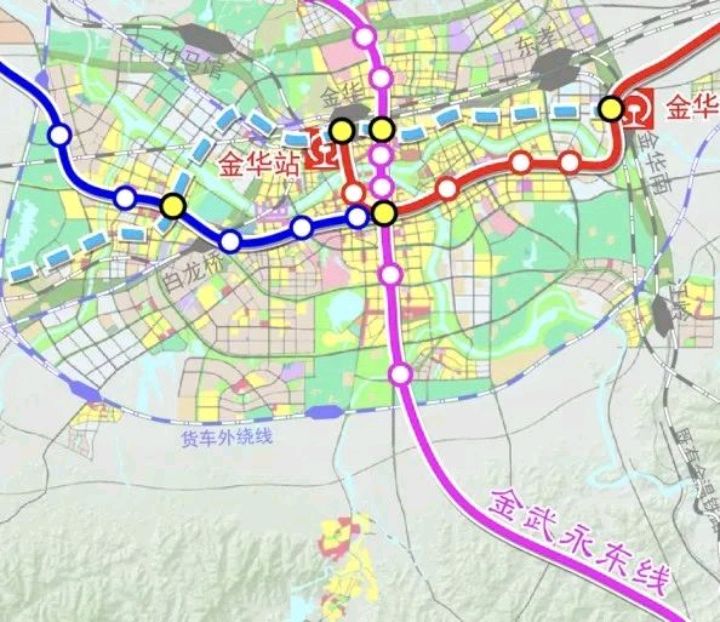 金华轨道交通路线图图片