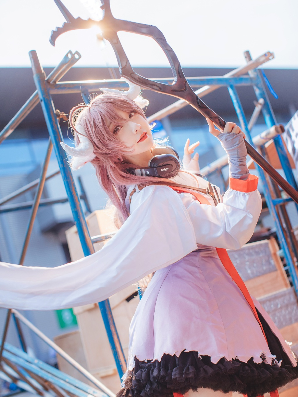 明日方舟cos:来看超可爱的小羊,有没有心动?