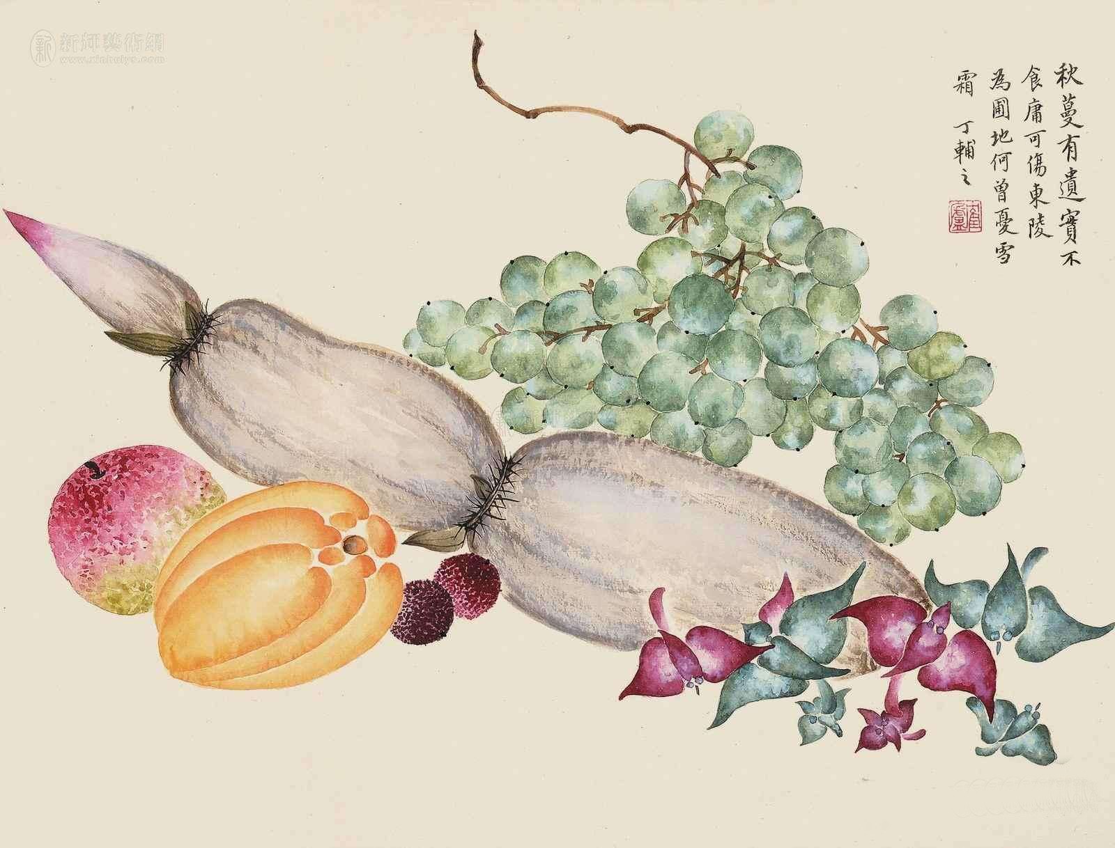 同创西泠印社的"水果大师"丁辅之,笔下蔬果令人垂涎三尺!