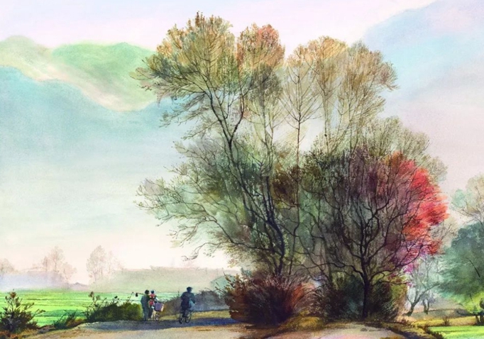 水彩画中"飞白"的运用,少一笔有感不足,多一点又嫌过头