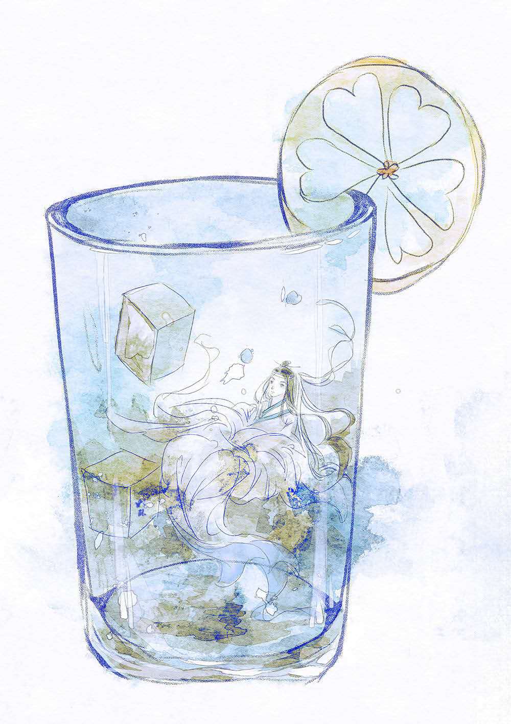 魔道祖师:蓝湛与魏婴两款饮料,适合混合饮用,蓝加红就是基佬紫