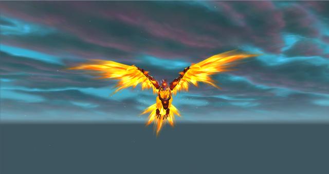 纯血火鹰,ctm年代新出的坐骑,由火源之地团本中的拉格纳罗斯掉落,在