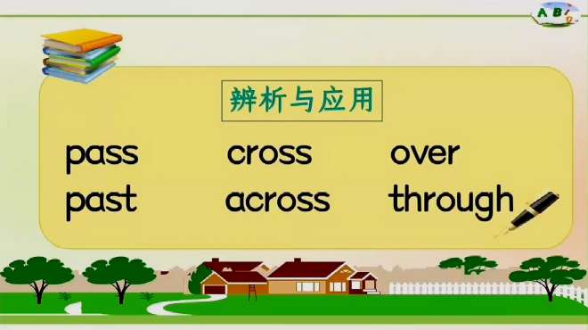 [图]中考英语词义辨析之：pass,past,cross,across,over,through