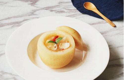 润肺止咳汤:川贝银耳炖雪梨