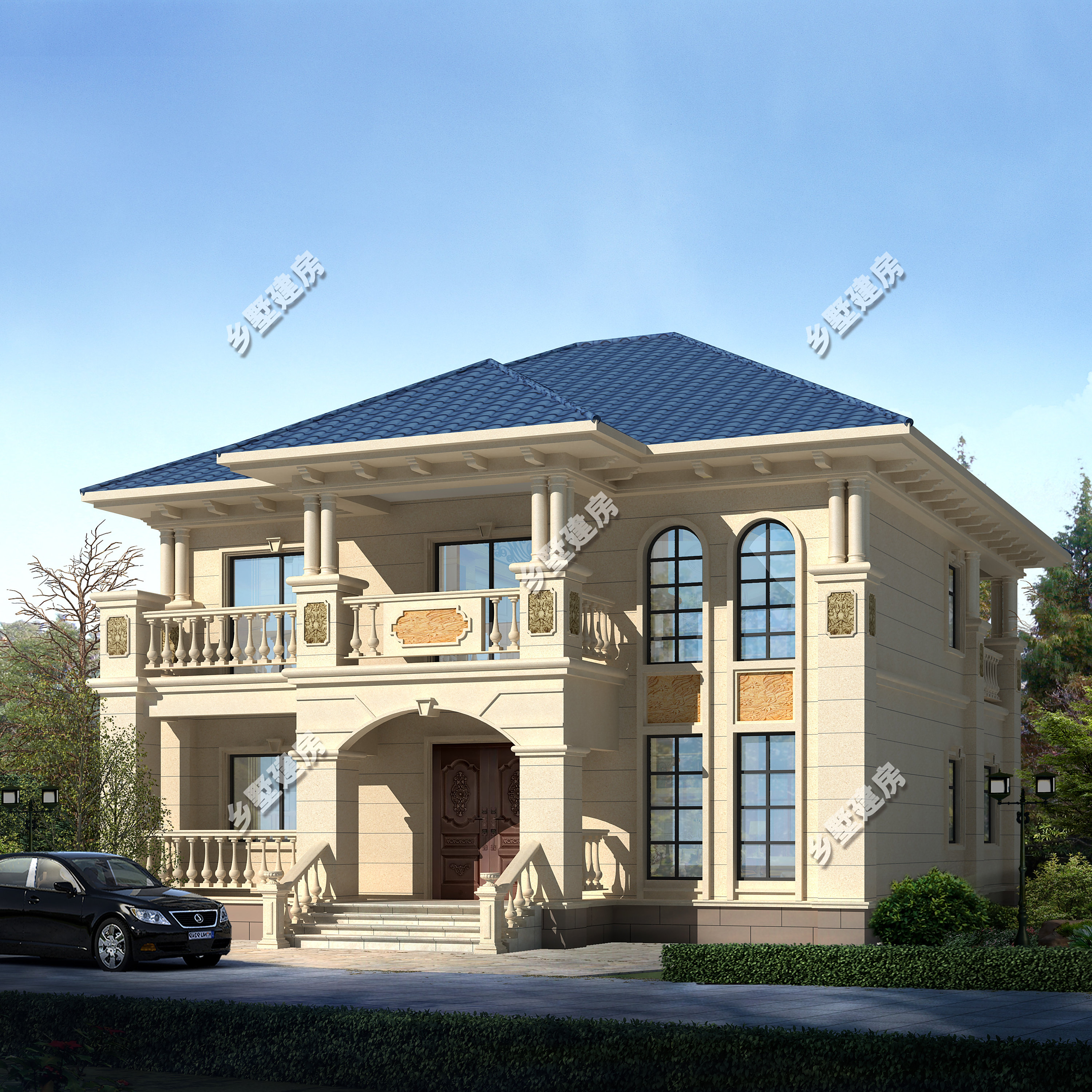 夜光寂静,晚风送凉,两层平顶农村小别墅,告诉你什么才叫生活!