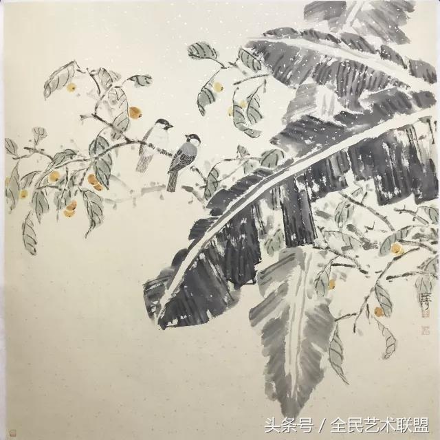 卢文清-水墨花鸟画作品欣赏