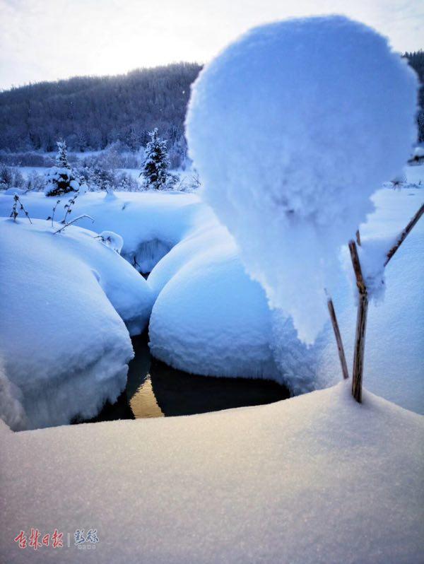 从阿勒泰市穿城而过的克兰河,雪中安静隔世的禾木村,处处充满了生机.