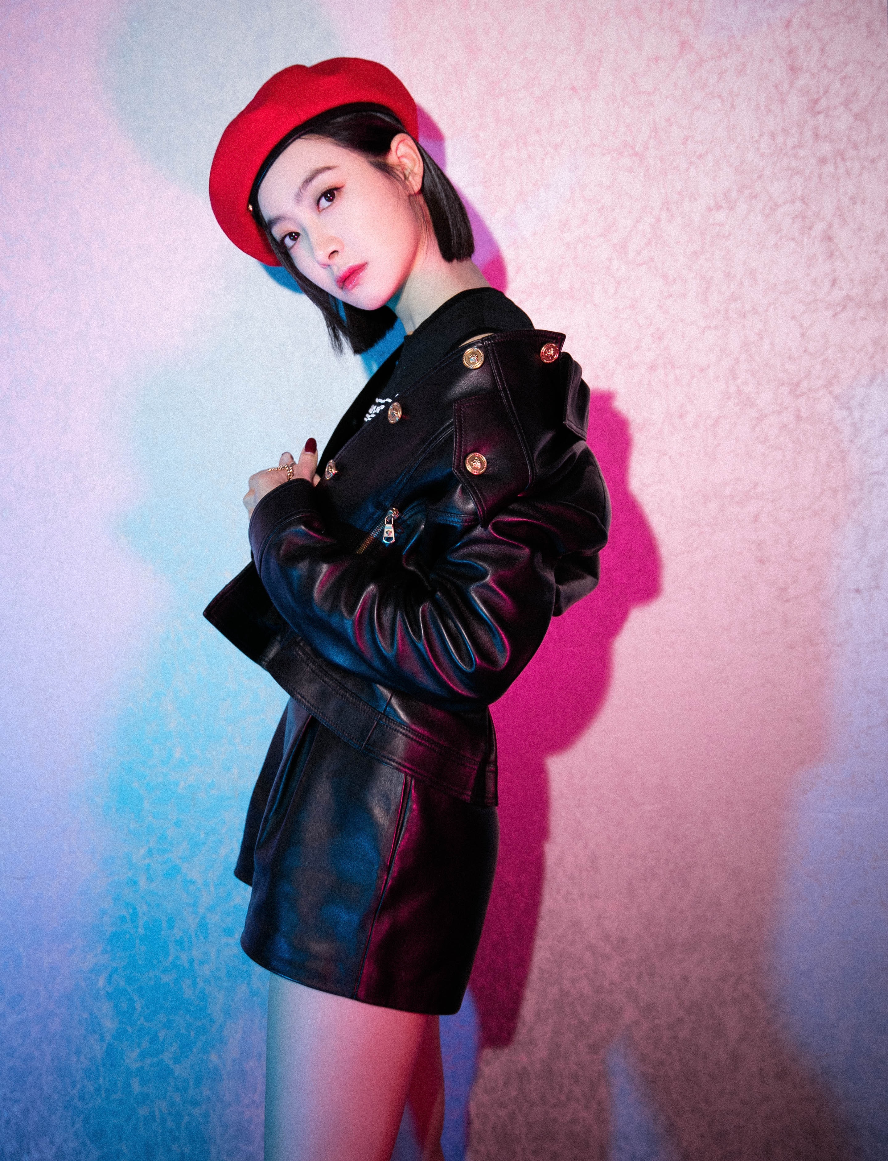 有一种皮衣叫宋茜的皮衣,可少女甜美可御姐知性,学她穿你也行