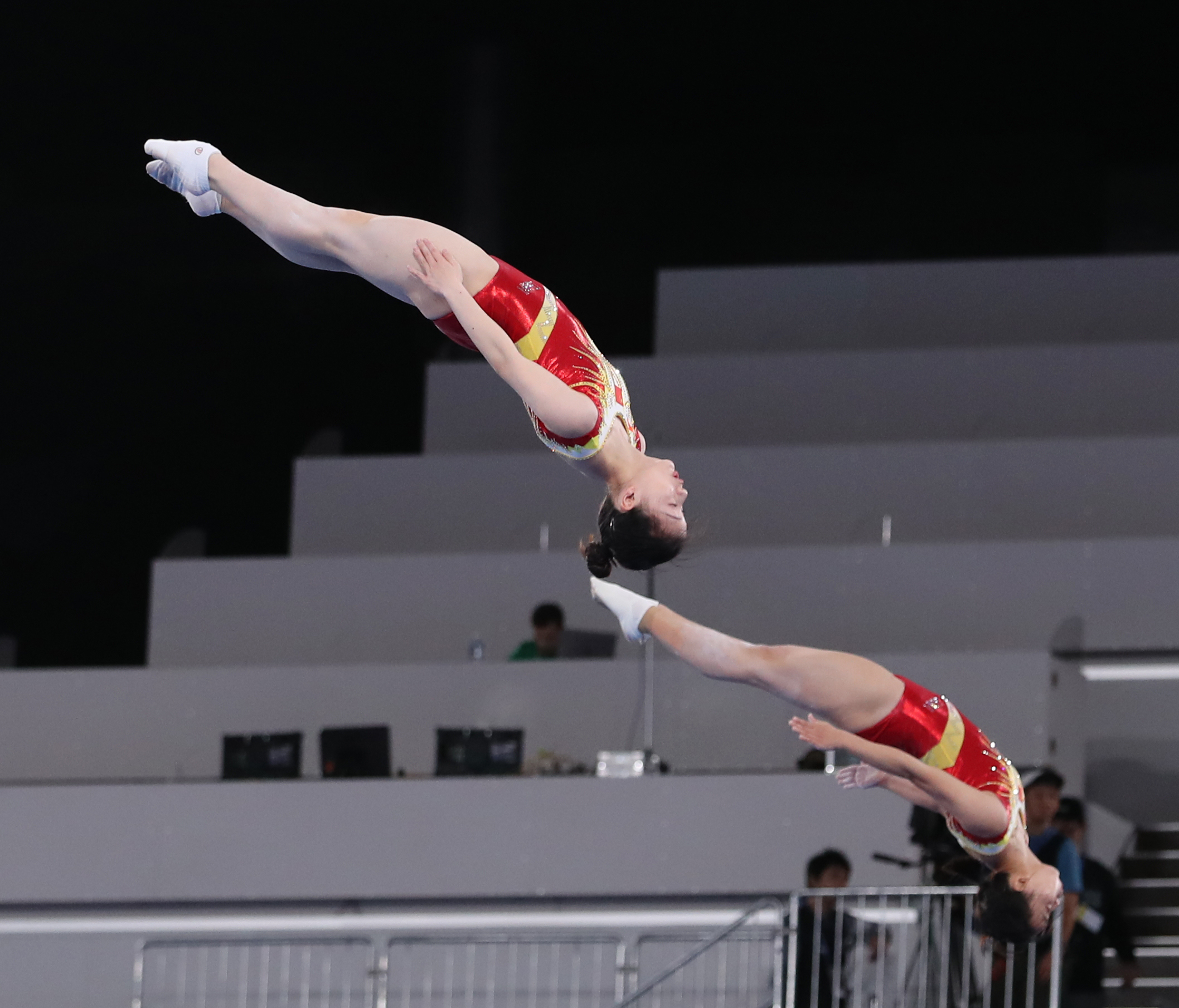 蹦床——世锦赛:范心怡/刘慧晋级女子双人同步决赛(3)