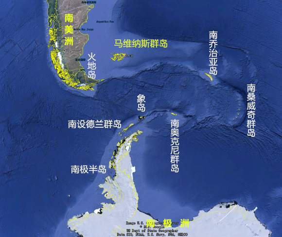 南美南极分界线图片